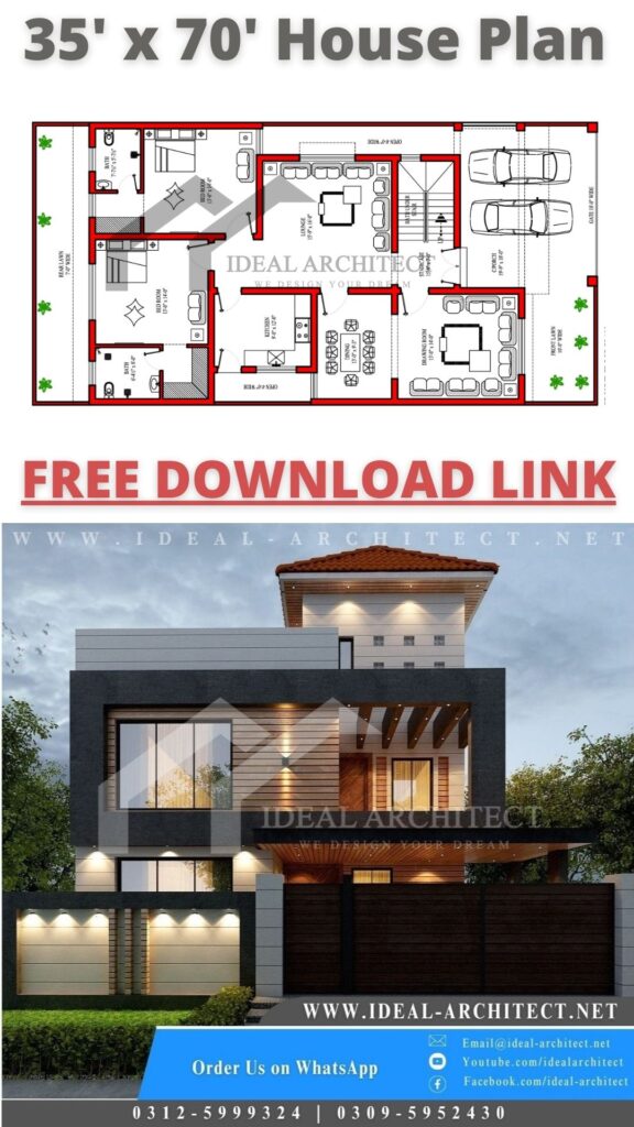 35x70 House Plan