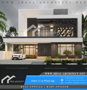 House Front Design of 1 Kanal House Design | Design of 1 Kanal House