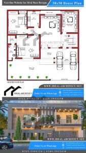 10 Marla House Design | 50x50 House Plan