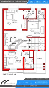 25x45 5 Marla House Plan