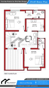 5 Marla House Map | 25x45 House Plans