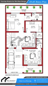 5 Marla House Map | 25x45 House Plans