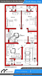 25x45 House Plan | 5 Marla House Design