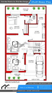 25x45 5 Marla House Plan