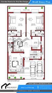 30x60 House Plan | 8 Marla House Design