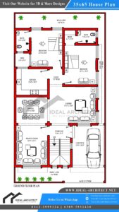 10 Marla House Design | 35x65 House Plan