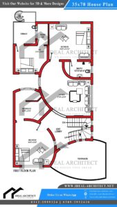 10 Marla House Plan | 35x70 House Plan