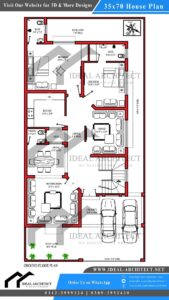 10 Marla House Design | 35x70 House Plan 