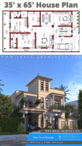 35x65 House Plans | 10 Marla House Plans