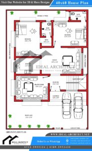 10 Marla House Plan | 40x60 House Plan