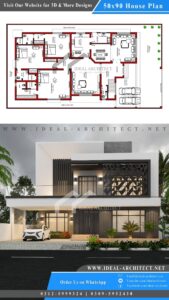 1 Kanal House Plan | 50x90 House Plan