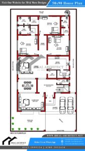 50x90 House Plan | 1 Kanal House Plan