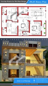 5 Marla House Design | 30x45 House Plan