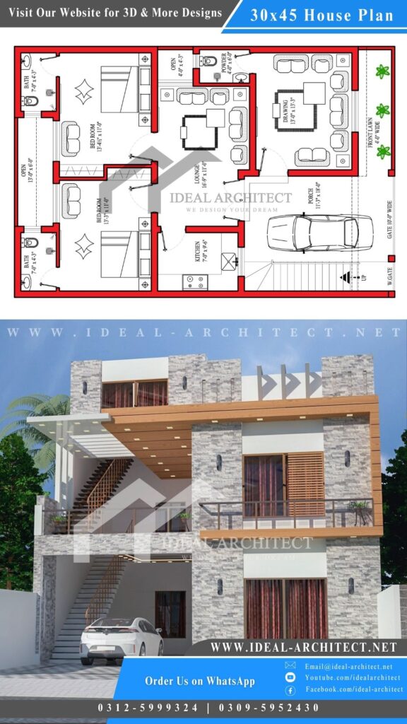 5 Marla House plan