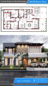 1 Kanal House Design | 50x90 House Plans