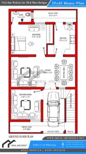 25x45 House Plan | 5 Marla House Plan