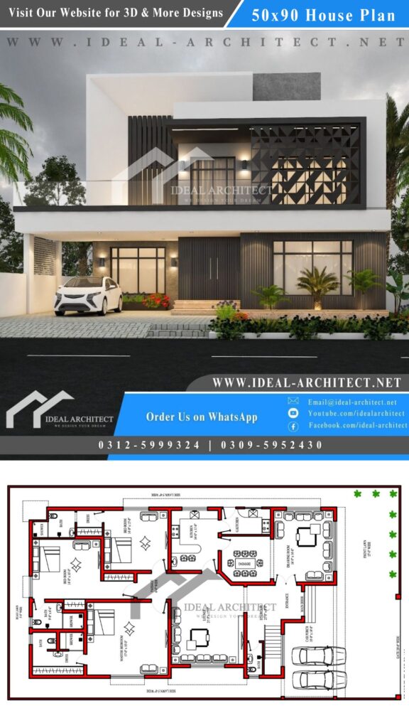 1 Kanal House Design Islamabad | 1 Kanal House Design DHA Lahore