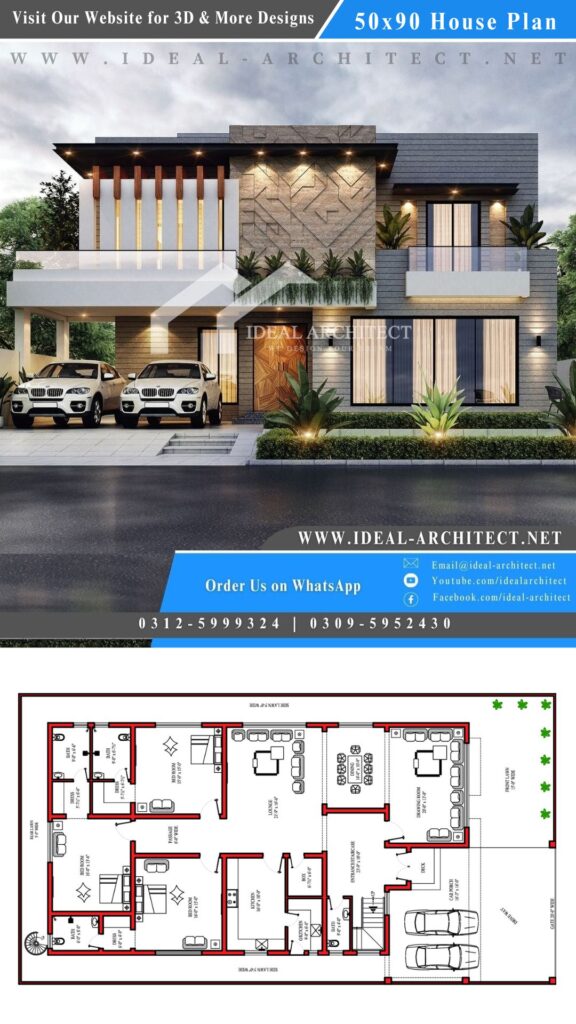 1 Kanal House Design Islamabad | 1 Kanal House Design 3D