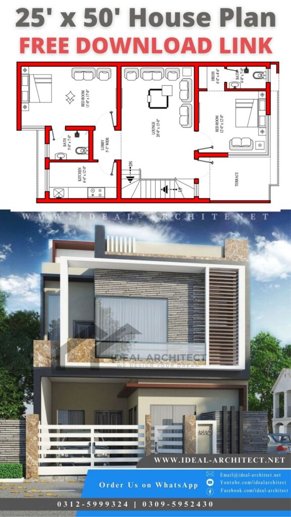 25x50 House Plan