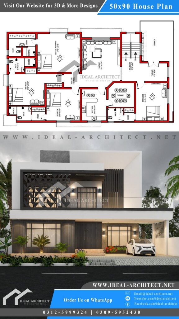 1 Kanal House Plan