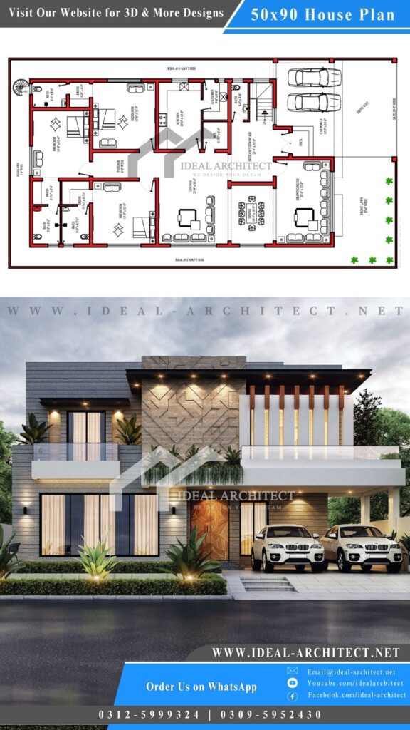 50x90 House Plans